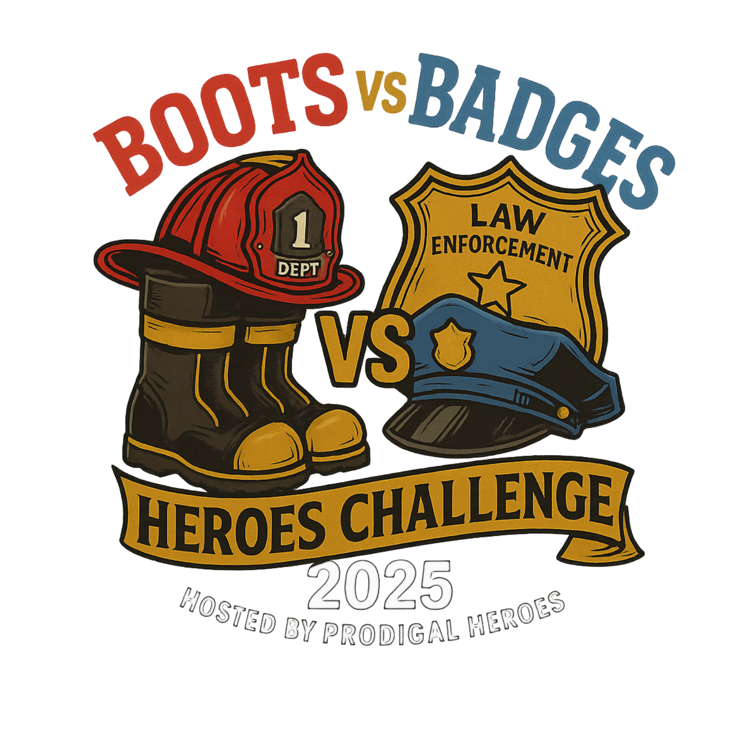 BOOTS VS BADGES- HEROES CHALLENGE 2025 - logo